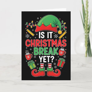 Tarjeta ¿Ya es vacaciones de Navidad divertido profesor de