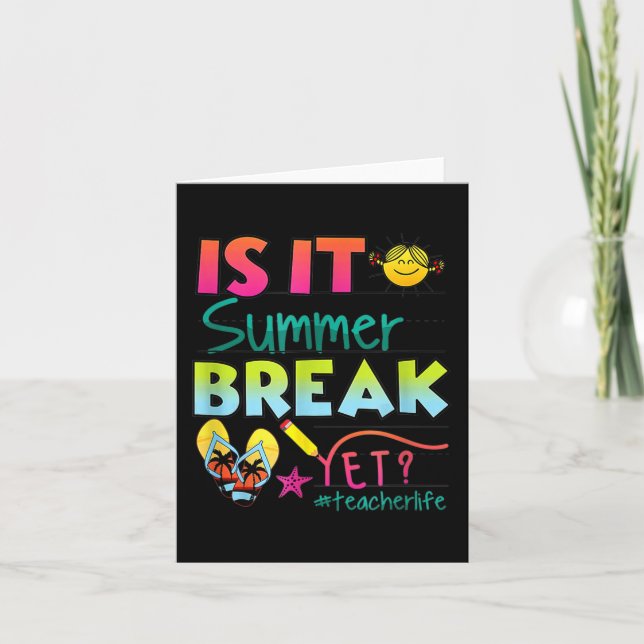 Tarjeta ¿Ya es verano? Agradecimiento a maestros 1  (Anverso)