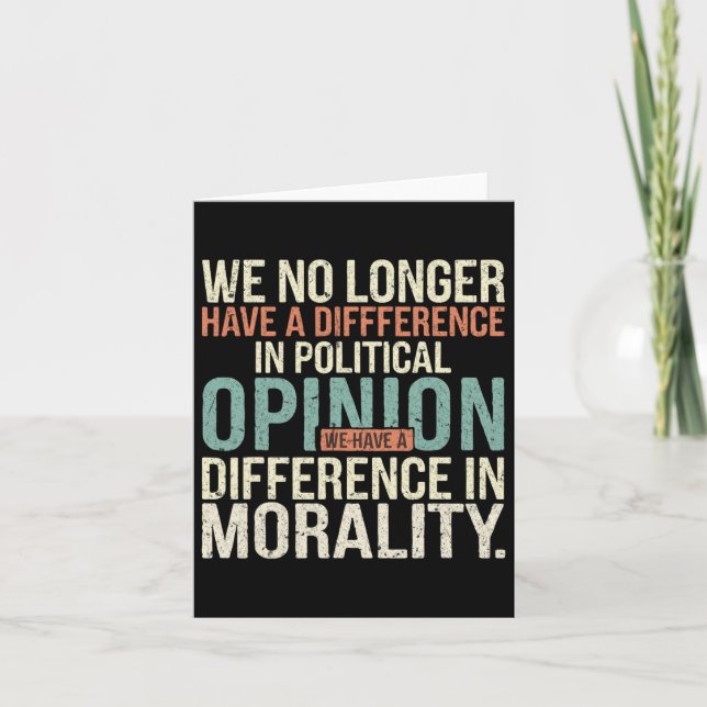 Tarjeta Ya no tenemos una diferencia de opinión política (Anverso)