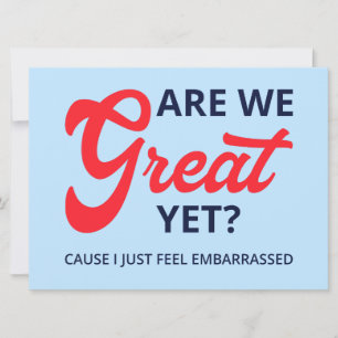 Tarjeta ¿Ya somos geniales? Porque yo me siento avergonzad