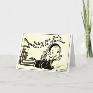 Tarjeta Yakety Yak Vintage San Valentín