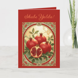 Tarjeta Yalda Pomegranate Chelle Night Fruits