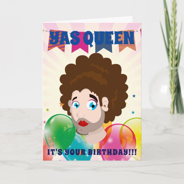 Tarjeta Yas Queen Happy Birday (Anverso)