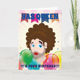 Tarjeta Yas Queen Happy Birday