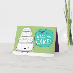 Tarjeta ¡YAY por el pastel Boda! Bodas de felicitaciones d