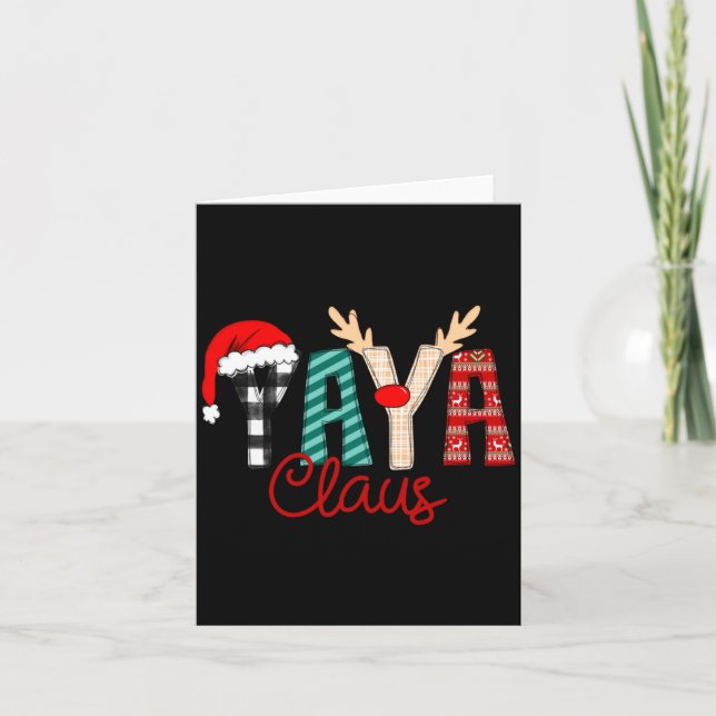 Tarjeta Yaya Claus Xmas Happy New Santa Claus Merry Christ (Anverso)