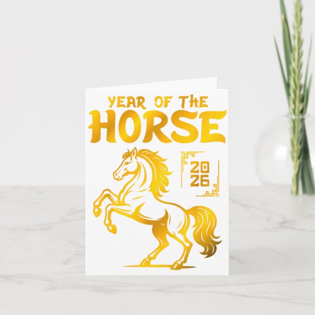 Tarjeta Year Of The Horse 2026 Chinese Ty Art Style China  (Anverso)