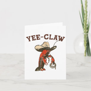 Tarjeta Yee Claw Funny Crawfish Cajun Seafood Festival