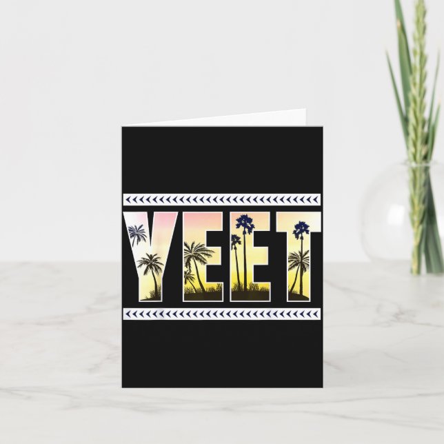 Tarjeta Yeet Funny Slang Quote Humor Meme  (Anverso)