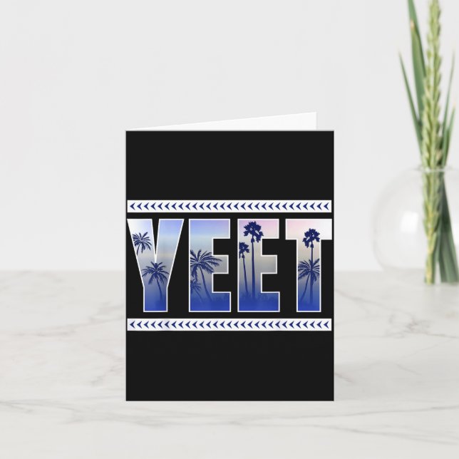Tarjeta Yeet Funny Slang Quote Humor Meme  (Anverso)