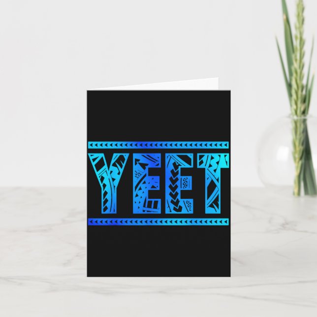 Tarjeta Yeet Tribal Art Funny Quote For Men Boys Kids Wome (Anverso)