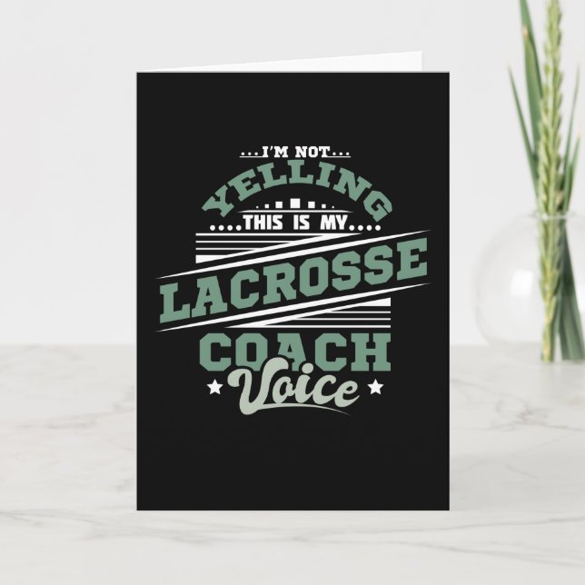 Tarjeta Yelling Lacrosse Coach (Anverso)