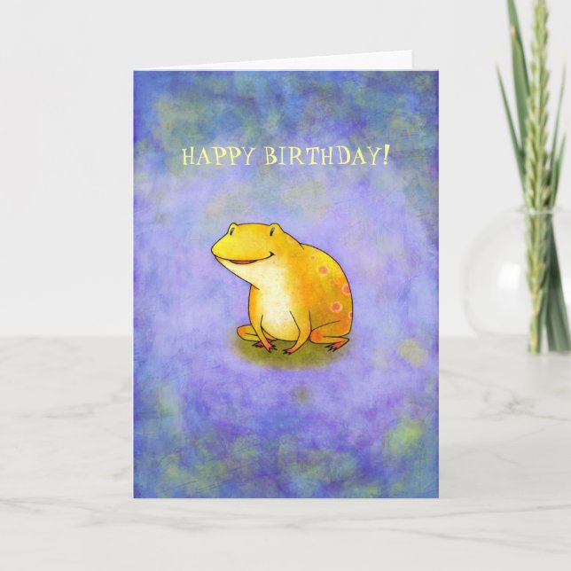 Tarjeta Yellor Frog (personalizable) (Anverso)