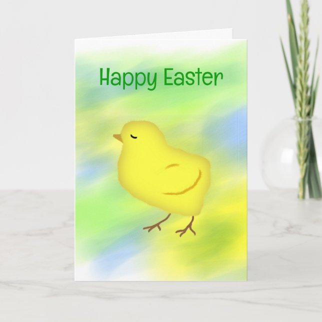 Tarjeta Yellow Chick Easter (Anverso)