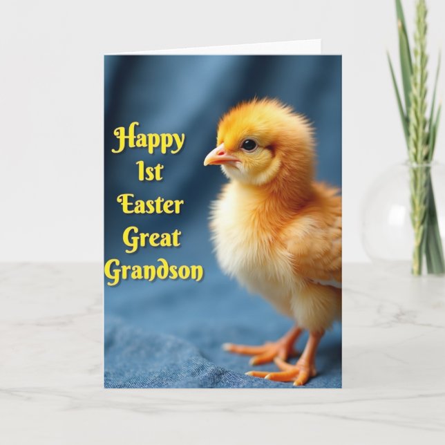 Tarjeta Yellow Chick Easter Card (Anverso)
