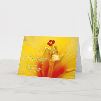 Tarjeta Yellow Hibiscus te extraña