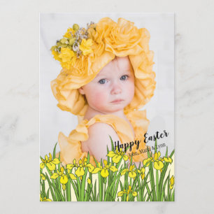 Tarjeta Yellow Iris Photo Easter