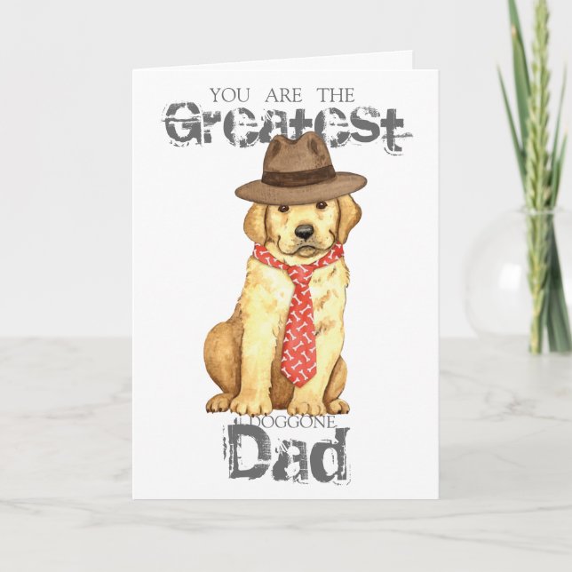 Tarjeta Yellow Lab Dad (Anverso)