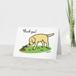 Tarjeta Yellow Labrador Friendly Thank You Card
