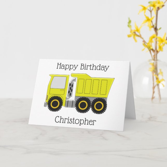Tarjeta Yellow Lorry Birthday (flor amarilla)