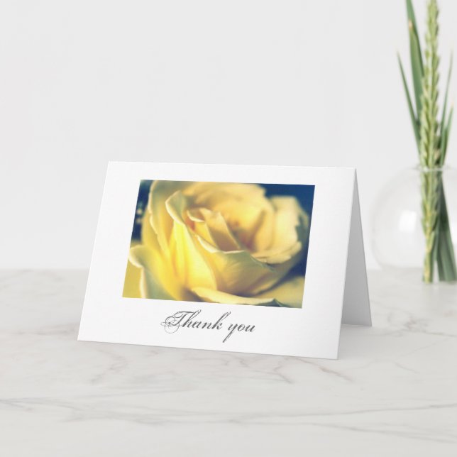 Tarjeta Yellow Rose Gracias (Anverso)