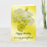 Tarjeta Yellow Roses Special Friend Birthday Card<br><div class="desc">A bright,  cheerful greeting to someone special on their birthday.</div>