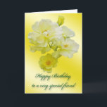 Tarjeta Yellow Roses Special Friend Birthday Card<br><div class="desc">A bright,  cheerful greeting to someone special on their birthday.</div>
