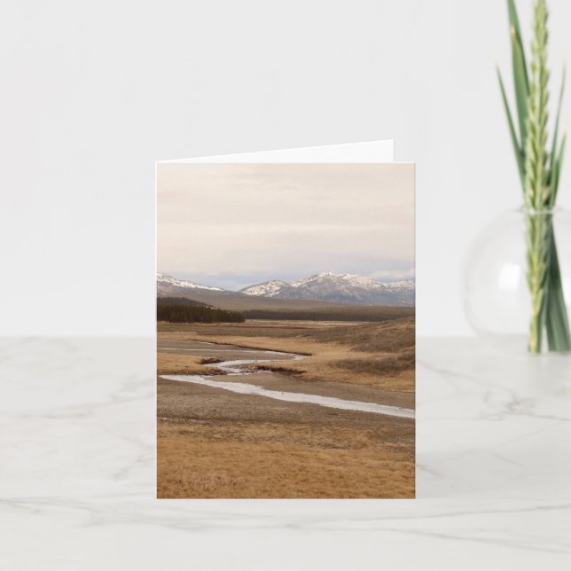 Tarjeta Yellowstone Autumn - 4" x 5.6" Notecard (Anverso)