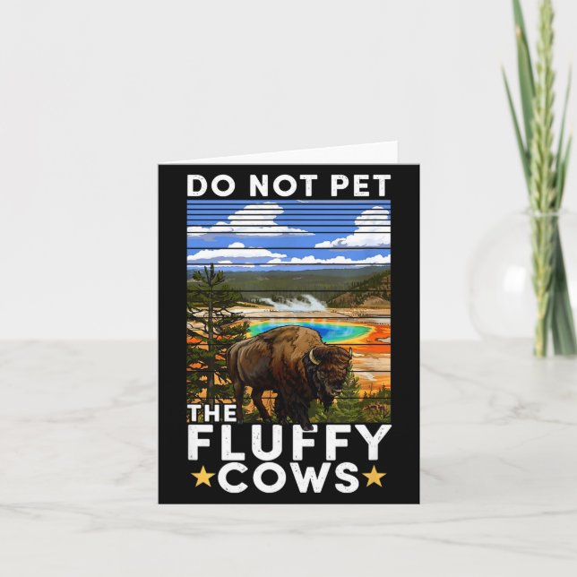 Tarjeta Yellowstone National Park Bison Do Not Pet The Flu (Anverso)