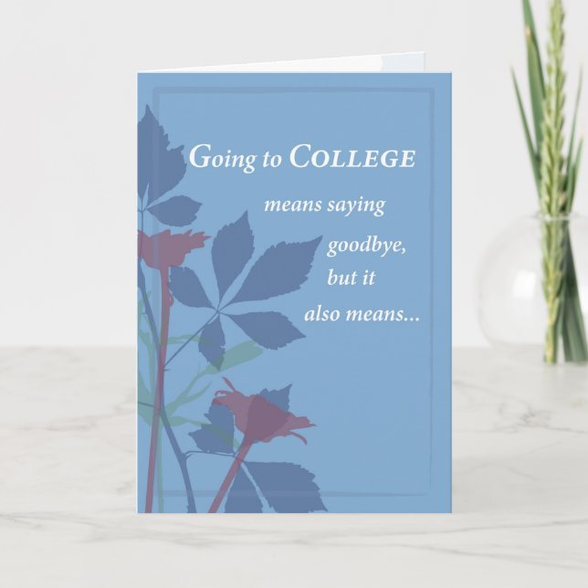 Tarjeta Yendo al Colegio Adiós (Anverso)