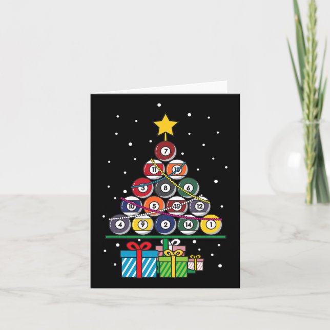 Tarjeta YeoySports And Activity Gifts Billiard Ll Xmas T (Anverso)