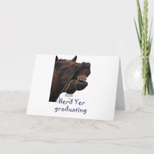 Tarjeta YER de la manada que gradúa el caballo divertido