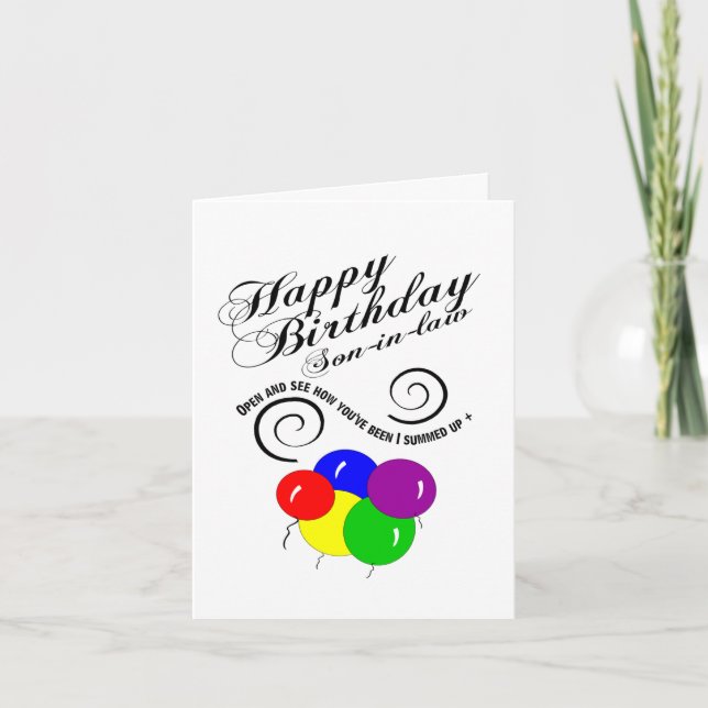 Tarjeta yerno resumir (Anverso)