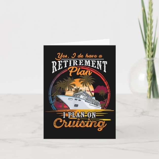 Tarjeta Yes I Do Have A Retirement Plan - Men And Women Cr (Anverso)