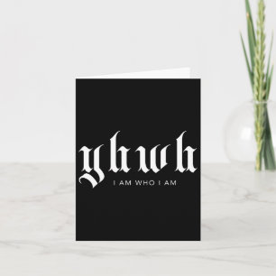 Tarjeta Yhwh Christian Streetwear Escritura de Biblia Esté