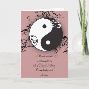 Tarjeta Yin-Yang con el movimiento en sentido vertical