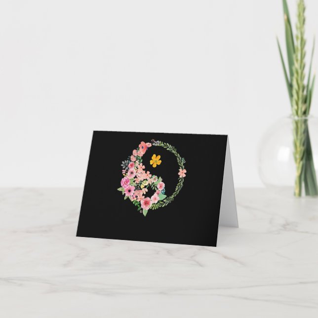 Tarjeta Yin Yang Floral (Anverso)
