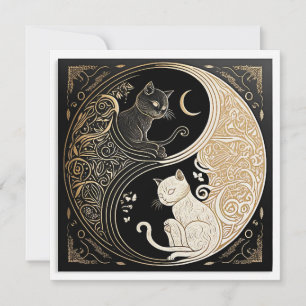 Tarjeta Ying y Yang Cats