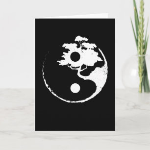 Tarjeta Ying Yang Bonsai Tree Japanese Zen Gift
