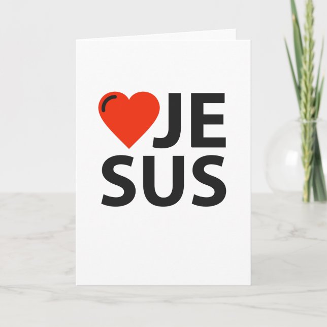Tarjeta Yo amo a Jesús (Anverso)