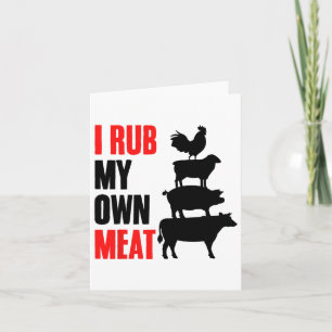 Tarjeta Yo Escurro Mi Propia Carne Graciosa Bbq Parrilland