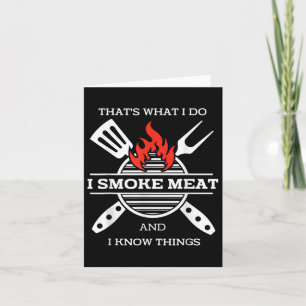 Tarjeta Yo Fumo Carne Y Sé Cosas Barbacoa Fumador