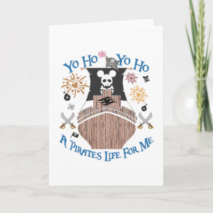 Tarjeta Yo Ho Pirate Cruise A Pirate's Life For Me Familia