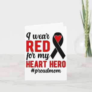 Tarjeta Yo Llevo Rojo Orgulloso Niño Guerrero Madre Niño C