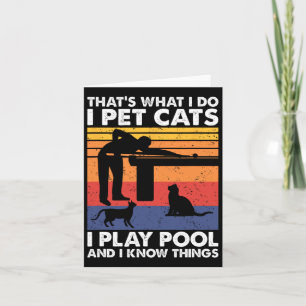 Tarjeta Yo Mascota Gatos Que Juego En El Piscina Y Sé Cosa