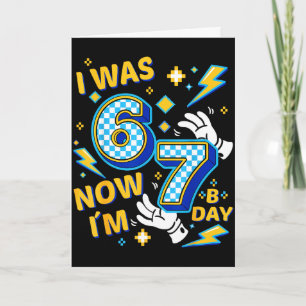 Tarjeta Yo tenía 6 ahora tengo 7 cumpleaños de gamer a cua