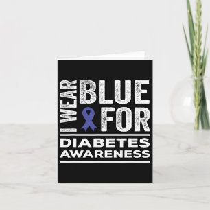 Tarjeta Yo Uso Azul Para La Conciencia Sobre La Diabetes M