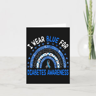 Tarjeta Yo Uso Azul Para La Diabetes Concienciación Sobre