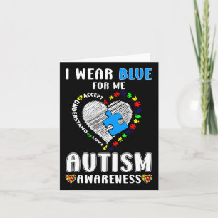 Tarjeta Yo Uso Azul Para Mí Conciencia Del Autismo