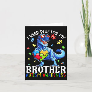 Tarjeta Yo Uso Azul Para Mi Hermano Conciencia Sobre El Au